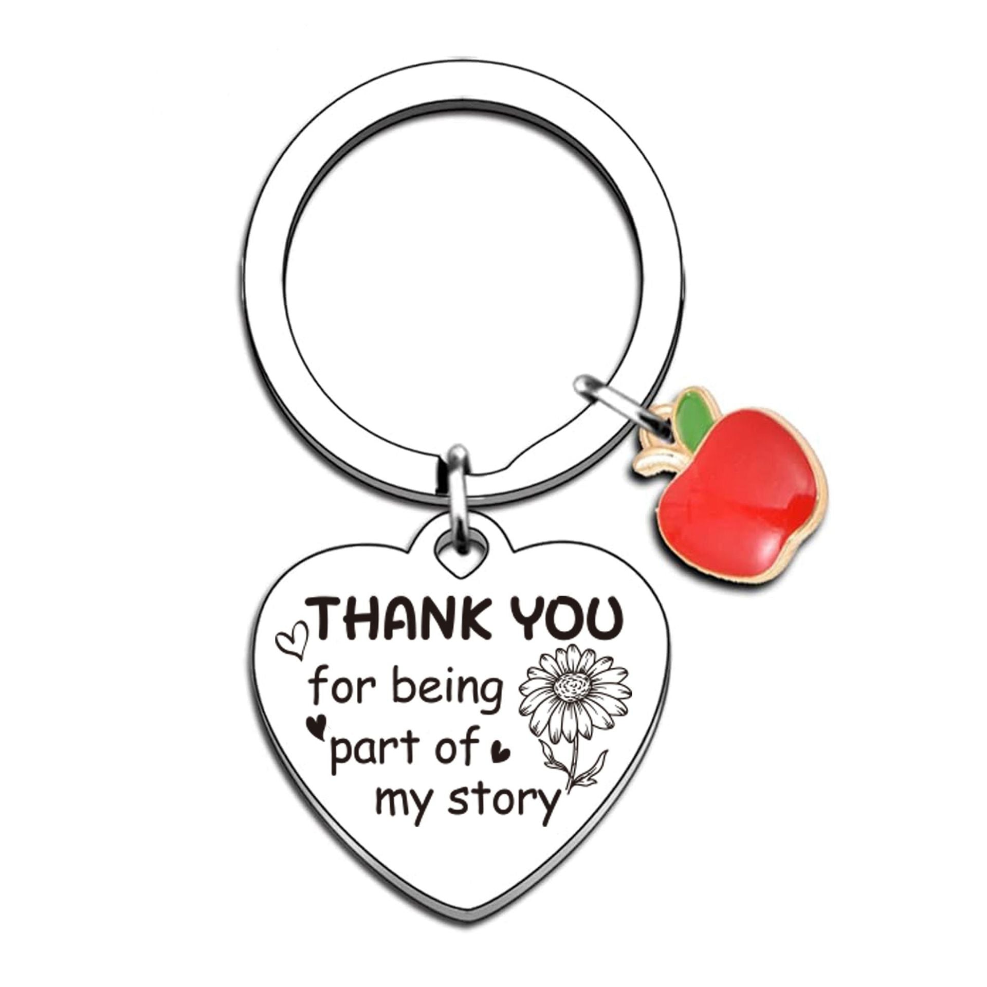 Wholesale Christmas teacher gift metal Apple Keychain